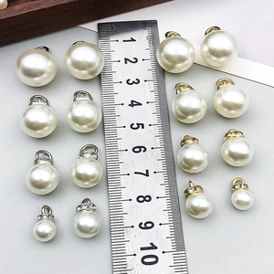 Colgantes de perlas con anillos de diamantes de imitación para hacer joyas DIY