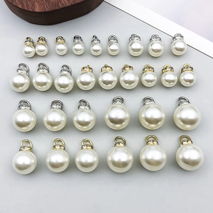 Colgantes de Perla Artificial de Imitación DIY Con Tapa de Aleación de Strass Para Creación de Joyas Collares Pulseras Oro Plata