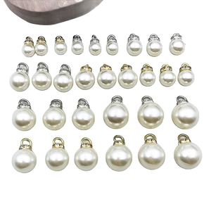 Colgantes de perlas con pedrería en oro y plata para la creación de joyas DIY