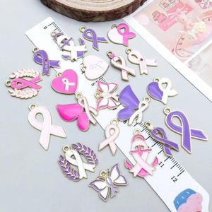Mix di ciondoli smaltati a cuore e nastro per accessori di gioielleria fai da te