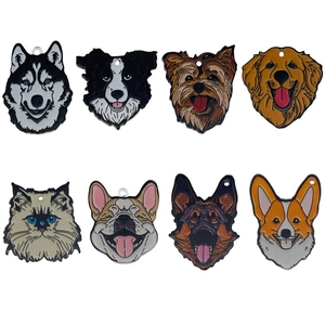 Set of 8 cute enamel pet dog and cat charms for DIY jewelry and accessories