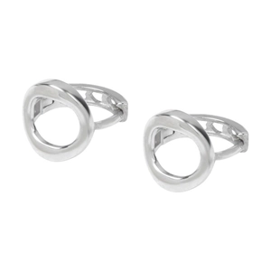 Créoles minimalistes en argent sterling S925 avec design en métal organique irrégulier