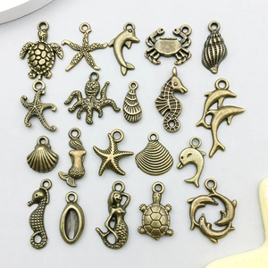 Antikbronze Meereslebewesen Charms Zinklegierung Seestern Meerjungfrau Delfin Anhänger Für DIY Schmuckherstellung Halskette Armband Zubehör