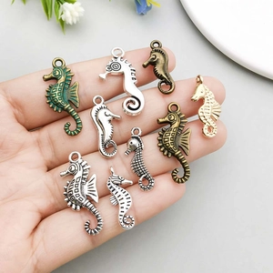 Retro seahorse alloy pendants in mixed colors for DIY jewelry making and bracelets