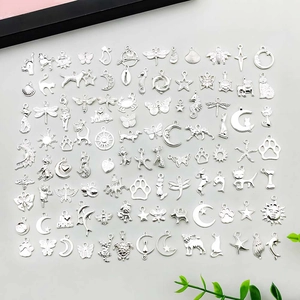 Mixed Silver Alloy Charms Pendants Animal Moon Star Heart Butterfly Bee Dolphin Sea Turtle DIY Jewelry Making Findings Accessories