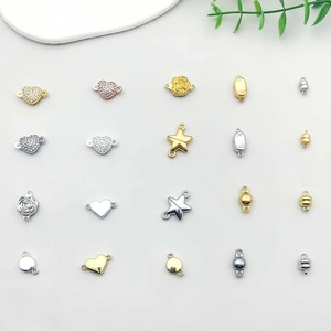 Various DIY magnetic lobster clasps in heart, star, and flower shapes with metallic finishes