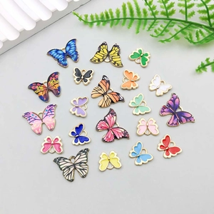 Bunte Emaille Schmetterling Anhänger aus Legierung für DIY Schmuckherstellung