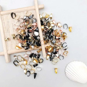 Mix van 210 legering knijp bails in goud, zilver, rose goud en zwart voor sieraden maken