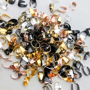 Alloy Pinch Bails Voor Sieraden Maken Hangers Ketting DIY Gemengde Kleuren Metalen Pinch Clip Connector Voor Sieraden Ambachten
