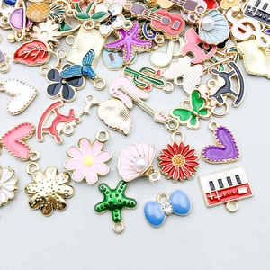 Assorted colorful enamel alloy charms featuring stars and moon shapes for DIY jewelry making
