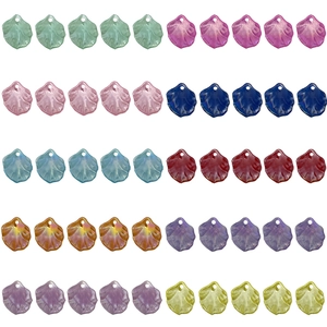 Colorful acrylic cabbage leaf petal pendants for DIY jewelry making in various colors