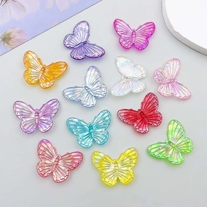 Bunte, lichtdurchlässige Acryl-Schmetterlingsanhänger für DIY-Schmuck und Halsketten