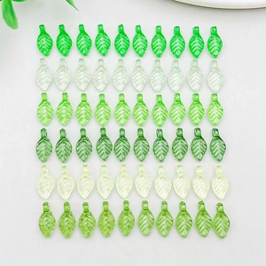 Acrylic Leaf Pendants Leaf Shape DIY Jewelry Making Accessories For Bracelet Necklace Handcrafted Craft Projects