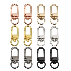 Lobster claw clasps in rose gold, silver, gold and black finishes for DIY keychains