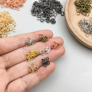 Mix di anellini aperti colorati per gioielli fai-da-te in oro, argento e rame