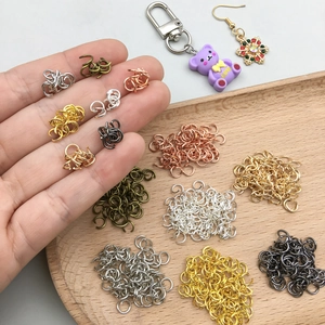 15g di anellini aperti in lega multicolore per la creazione di collane e bracciali fai-da-te