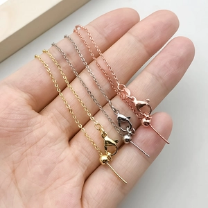 Verstelbare DIY-kettingen in goud, zilver en roségoud met schuifkraal en naaldsluiting