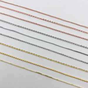 Verstelbare DIY naaldkettingset in box-, kruis- en kogelstijl in goud zilver en roségoud