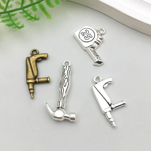 Détails des pendentifs outils miniatures en alliage argent antique et bronze pour bijoux DIY