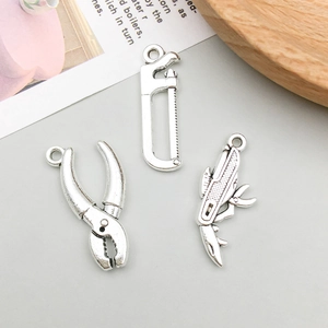 Détails de pendentifs outils en alliage argenté vintage pour bijoux et porte-clés DIY