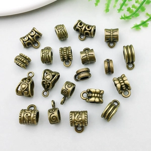 Antique bronze alloy beads with vintage patterns for DIY jewelry making and pendants