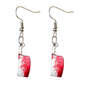 Pendientes de cuchillo con salpicaduras de sangre para fiestas y disfraces de Halloween
