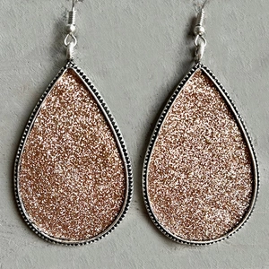 Boucles d'Oreilles Pendantes Vintage en Alliage Forme Goutte d'Eau pour Femmes Mode Paillettes Crochet Boucles d'Oreilles Bijoux de Fête Retro