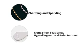 Macro del marchio S925 su una catena sottile per collana in argento minimalista
