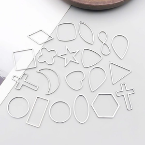 Pendenti geometrici in acciaio inossidabile per creazione di gioielli fai-da-te e DIY