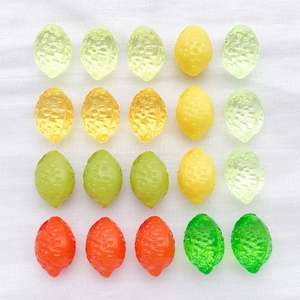 Ciondoli in Acrilico 3D a Forma di Limone per Gioielli Fai da Te Bracciale Collana Accessori Perline Colorate a Forma di Frutta