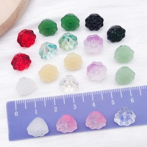 Perles de lotus en verre coloré pour bijoux DIY avec un diamètre de trou de 10 mm