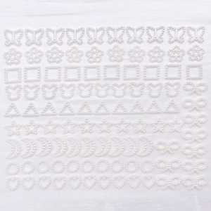 Colgantes geométricos huecos de acrílico blanco nacarado para creación de joyas DIY