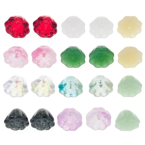 20 perles de lotus en verre coloré pour la fabrication de bijoux DIY et colliers