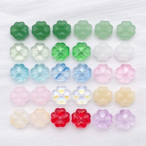 Colored Clover Heart Lampwork Glass Spacer Beads DIY Handmade Jewelry Accessories For Bracelet Necklace Making Women