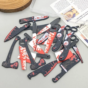 Breloques d'armes sanglantes en acrylique pour bijoux DIY et pendentifs Halloween