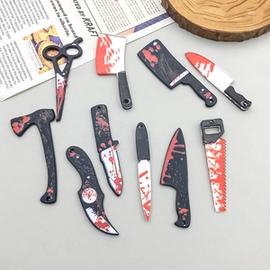 Détails des breloques d'armes sanglantes d'Halloween en acrylique pour bijoux DIY