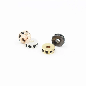 DIY rhinestone rondelle spacer beads in four colors for handmade jewelry crafts