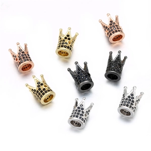 Pendentifs Couronne en Cuivre Avec Perles en Zircon Pour la Création de Bijoux DIY Bracelets Colliers Accessoires Mode