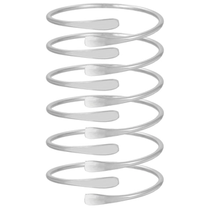 Bohemian multi-layer silver spiral arm cuff bracelet with elegant coiled wrap design