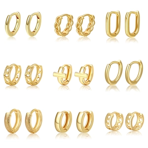 Minimalistische Geometrische Kupfer Creolen Für Damen Echt Vergoldet Bogen Ohrstecker Hypoallergener Schmuck Geschenk