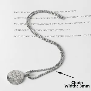 Polished stainless steel volleyball pendant necklace with 3mm bead chain for sports fans