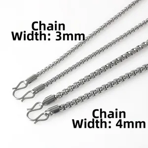 Comparaison détaillée des chaînes box en acier inoxydable de 3mm et 4mm avec fermoirs