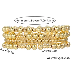 Specifiche del bracciale multistrato dorato con perline di diametro 0,4 cm e 0,6 cm
