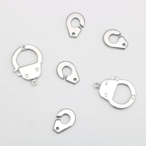 Punk Hip Hop Stainless Steel Handcuff Connector Pendant For DIY Necklace Bracelet Making Trendy Jewelry Findings Accessories