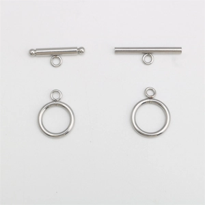 Fermoir à bascule en acier inoxydable poli pour bijoux DIY et colliers