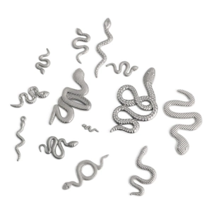 Ciondolo a Forma di Serpente in Acciaio Inossidabile Ciondolo Vintage per Creazione di Gioielli Fai Da Te Accessori Donna Uomo