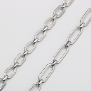 Bracciale a catena paperclip in acciaio inossidabile fatto a mano dal design moderno