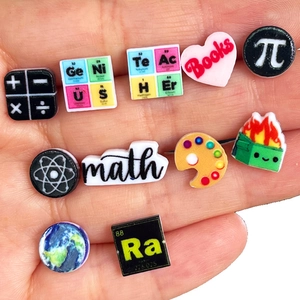 Orecchini a Bottone in Acrilico Stravaganti per Donna Matematica Scienza Arte Regalo per Insegnanti Studenti Educativi Terra Pi Genius