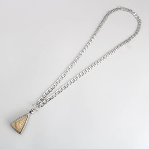 Collana con Ciondolo Amuleto di Buddha in Acciaio al Titanio Retro per Uomo Donna Catena Cubana Guan Gong Guan Yin Gioielli Religiosi Regalo