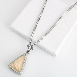 Chaîne Queue de Renard en Acier Inoxydable pour Hommes Femmes Ton Argent 4mm Chaîne Tissée avec Fermoir en S Collier pour Amulettes de Bouddha Thaïlandais Bijoux Cadeau